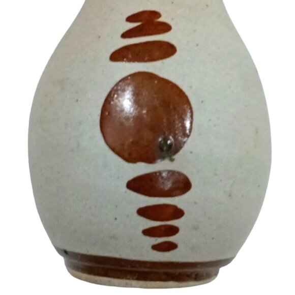 Vintage Tonala Mexico Vase‎ Bird Pattern Sandstone Stoneware Handpainted - Picture 6 of 6